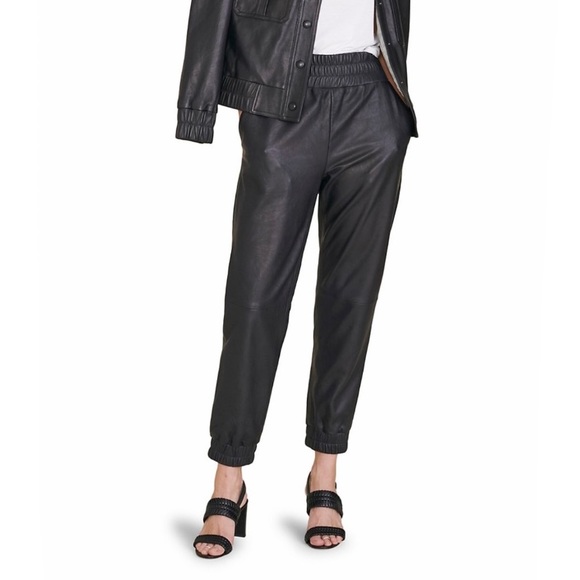 Veronica Beard Pants - VERONICA BEARD Wasia leather jogger
